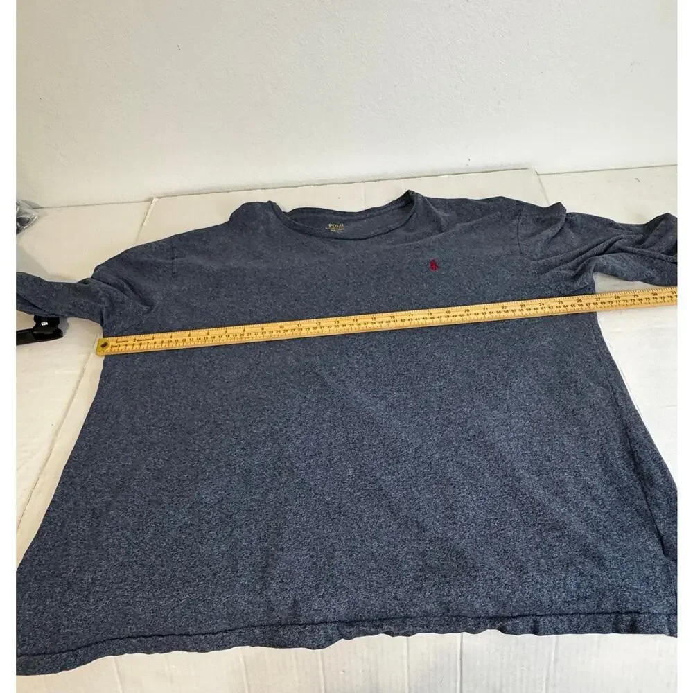 Polo Ralph Lauren Men's Long Sleeve T-‎ Shirt Heather Blue Size XXL